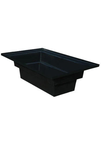 1850 Litres Large Rectangular Garden Pond in Black
