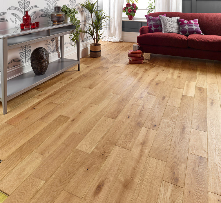 18mm Natural Brushed & Oiled Engineered Oak Flooring