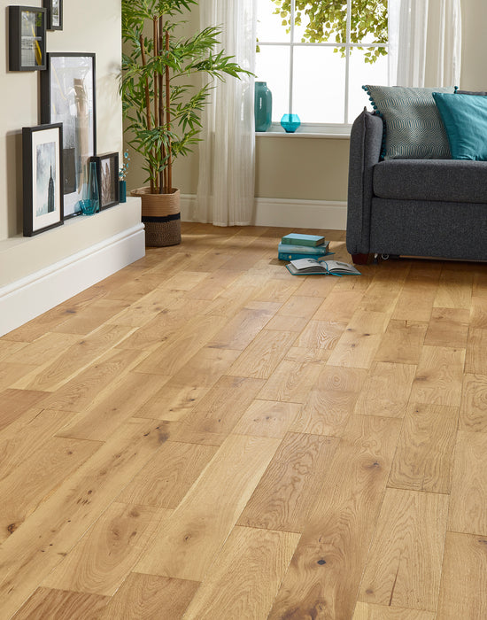 18mm Natural Brushed & Oiled Engineered Oak Flooring