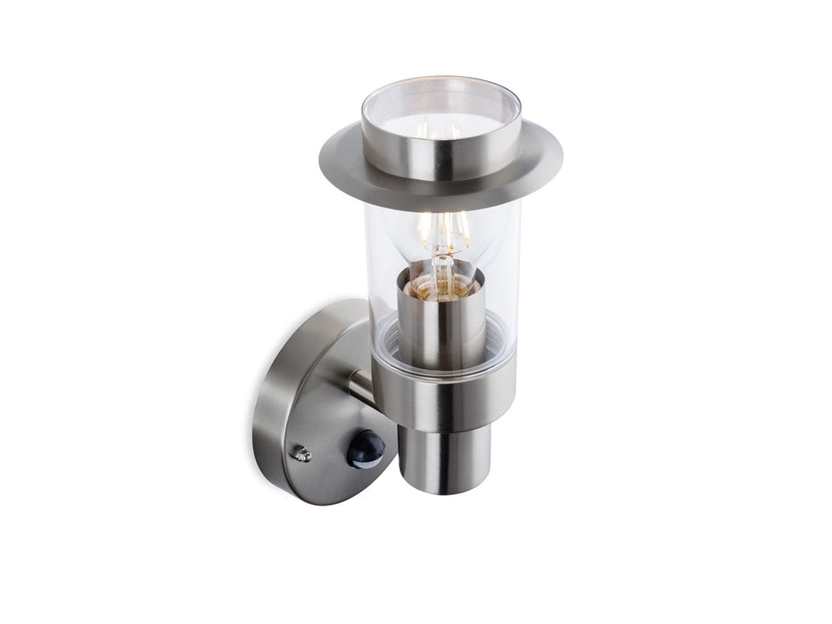 Darwin Wall Light with PIR - Stainless Steel