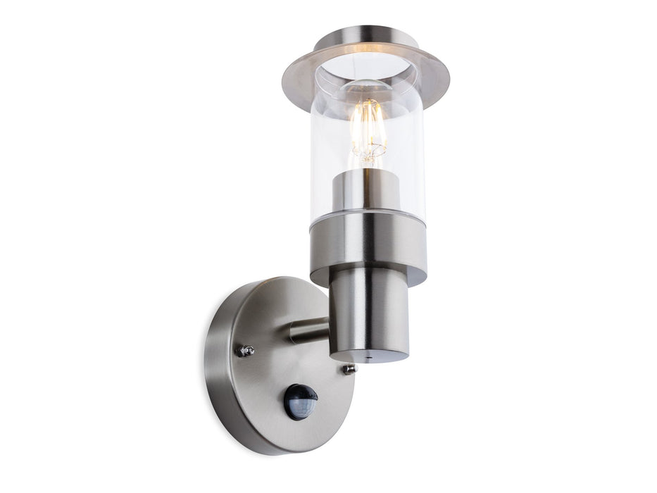 Darwin Wall Light with PIR - Stainless Steel