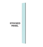 10mm Clear Float Toughened Glass Panel - With Dubbed Corners - 100 x 900mm