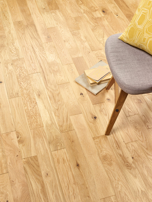 18mm Natural Brushed & Oiled Solid Oak Flooring