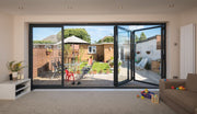 1900mm Origin Black Grey Aluminum Bifold - 2 Section - Home Build Doors
