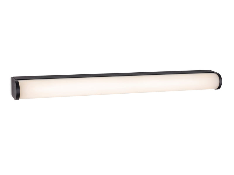 Bravo LED Wall Light - 600mm - Black with Opal White Polycarbonate Diffuser