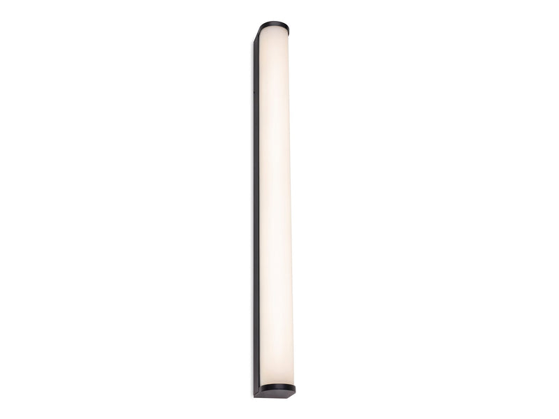 Bravo LED Wall Light - 600mm - Black with Opal White Polycarbonate Diffuser