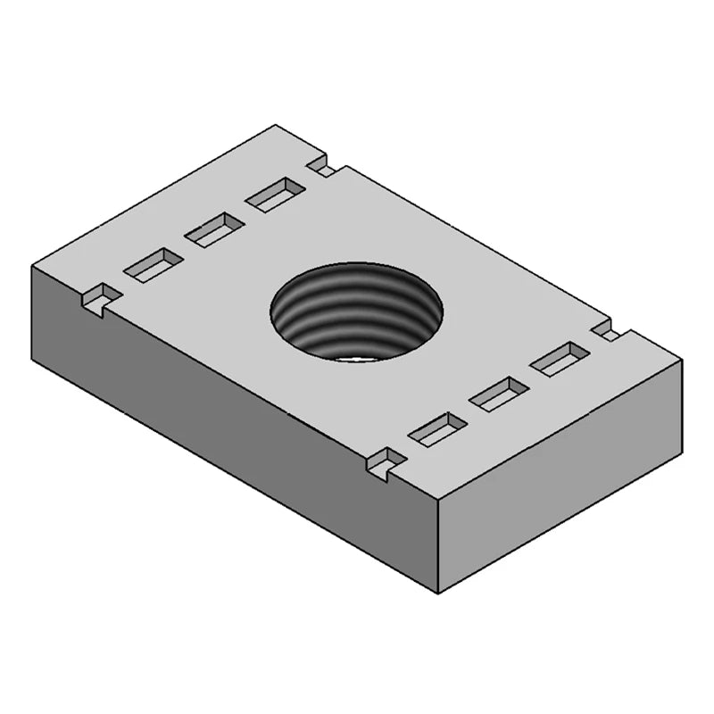 Channel Nut No Spring M6 Thread Bright Zinc Plated [Pack=100]
