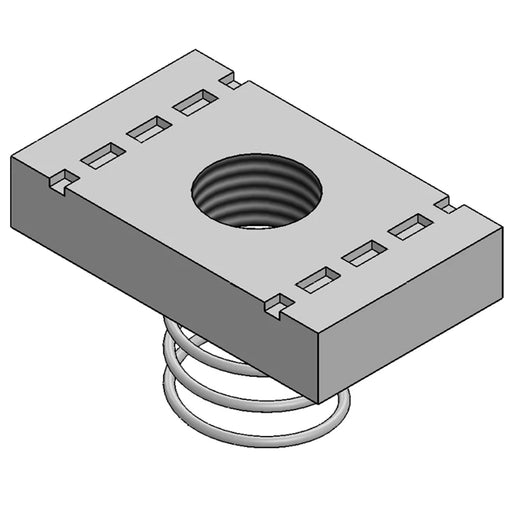 Channel Nut Short Spring M8 Thread Bright Zinc Plated [Pack=100]