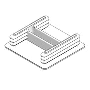 Channel Support End Cap White for 41 x 41mm Profile [Pack=20]