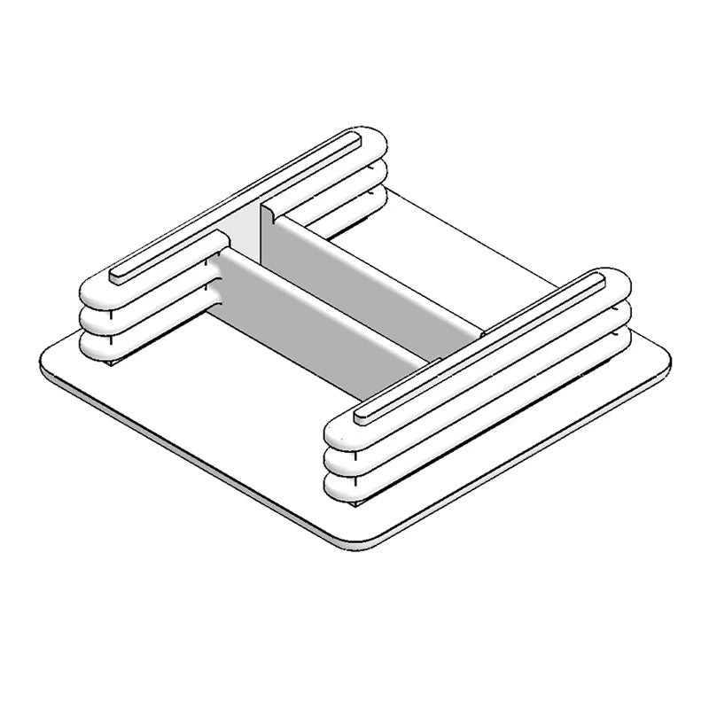Channel Support End Cap White for 41 x 41mm Profile [Pack=20]