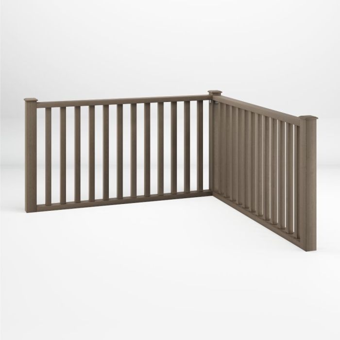 Walnut Composite Balustrade Handrail & Spindle Kit
