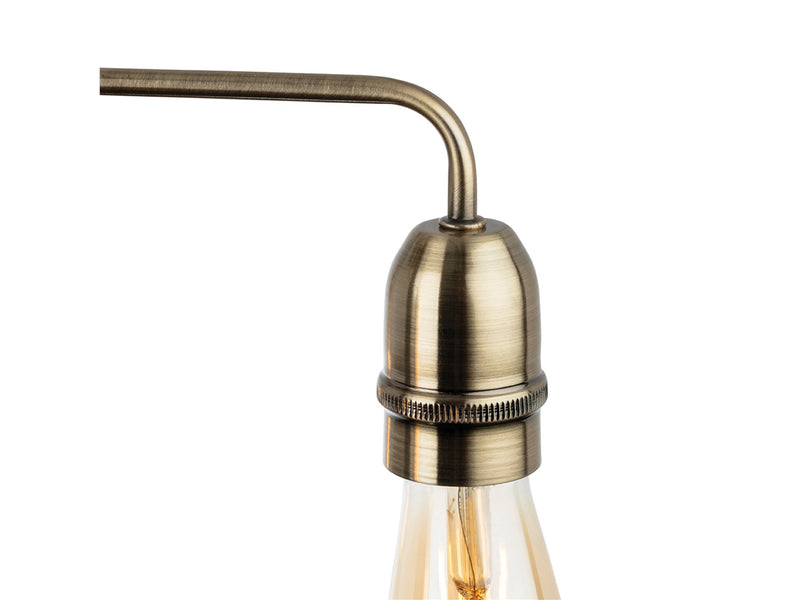 Leon 3 Light Flush Ceiling Fitting - Antique Brass