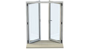 2100mm Origin Hipca White Matt Aluminum Bifold - 2 Section - Home Build Doors