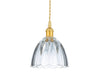 Wilshire Pendant - Satin Gold with Clear Decorative Glass
