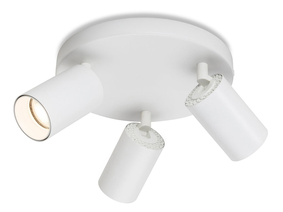 Max 3 Light Flush Ceiling Fitting - White