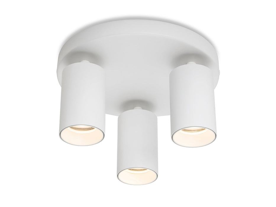 Max 3 Light Flush Ceiling Fitting - White