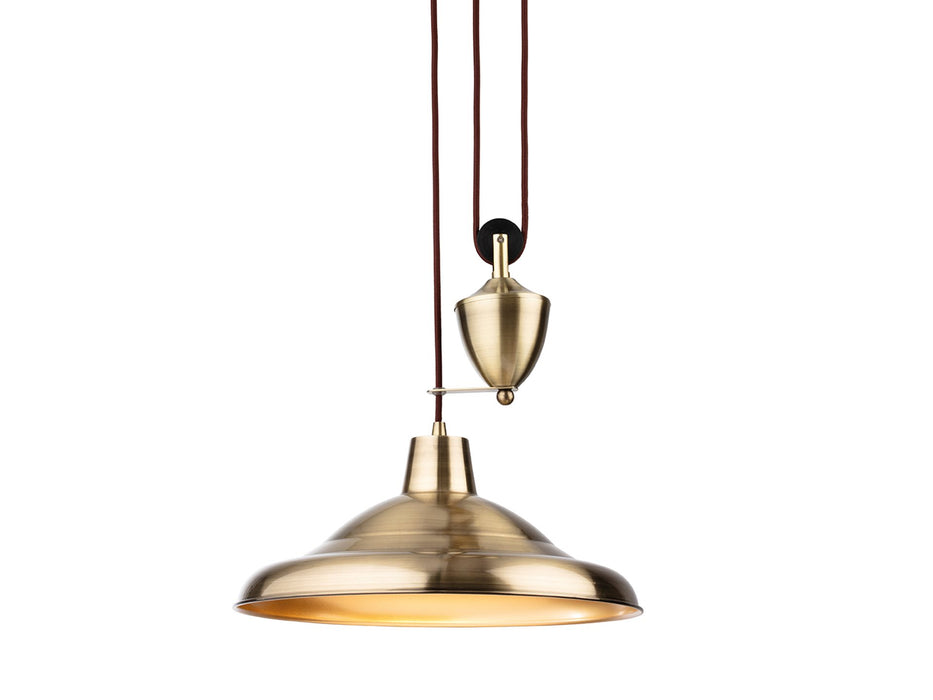 Suffolk Rise & Fall Pendant - Antique Brass