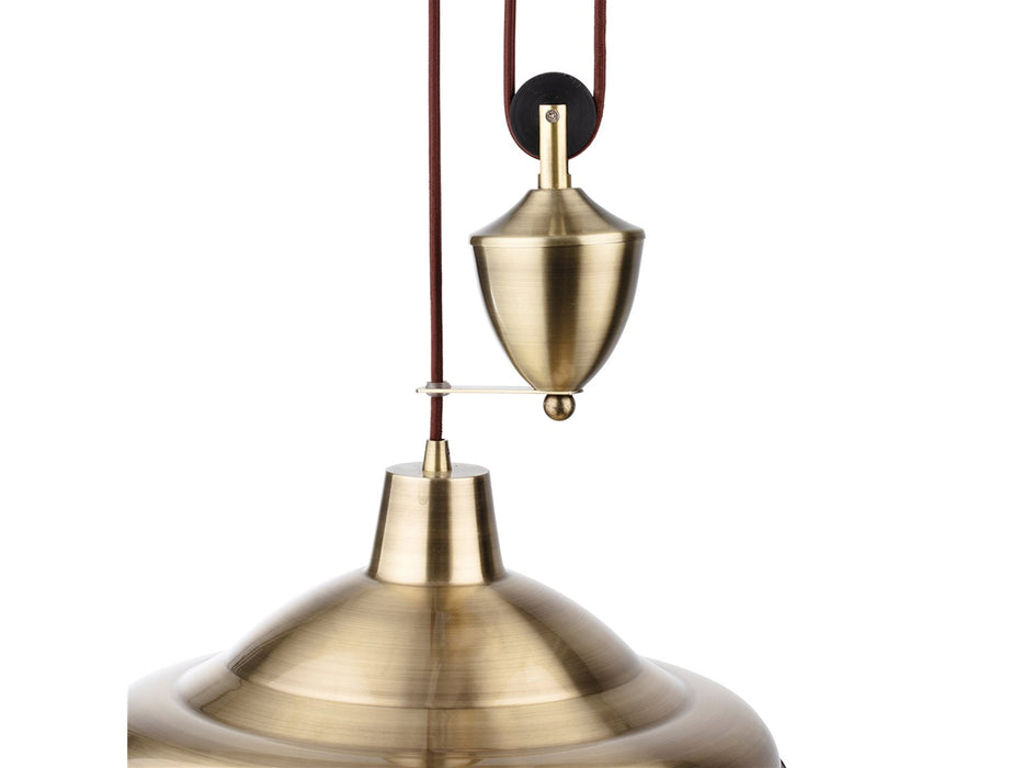 Suffolk Rise & Fall Pendant - Antique Brass 