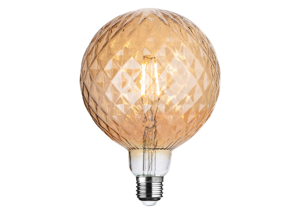 LED Decorative Lamp - Bulb - Amber Glass