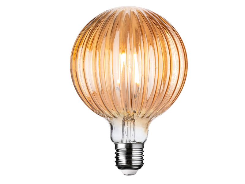 LED Decorative Lamp - Bulb - Amber Glass