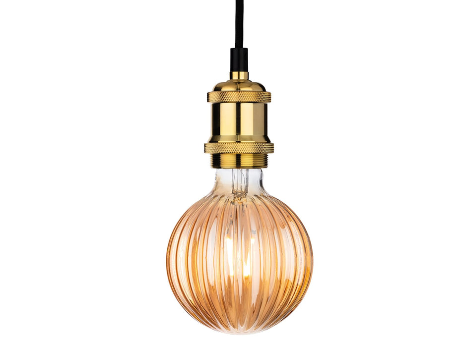 LED Decorative Lamp - Bulb - Amber Glass