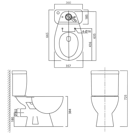 Arley Pro Close Coupled Toilet