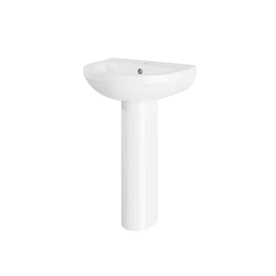 Arley Pro Biab Original 550mm 1 Tap Hole Basin & Pedestal