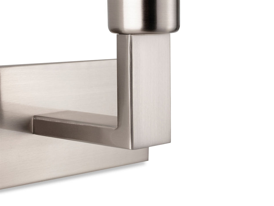 Webster Single Wall - Brushed Steel with Cream Shade