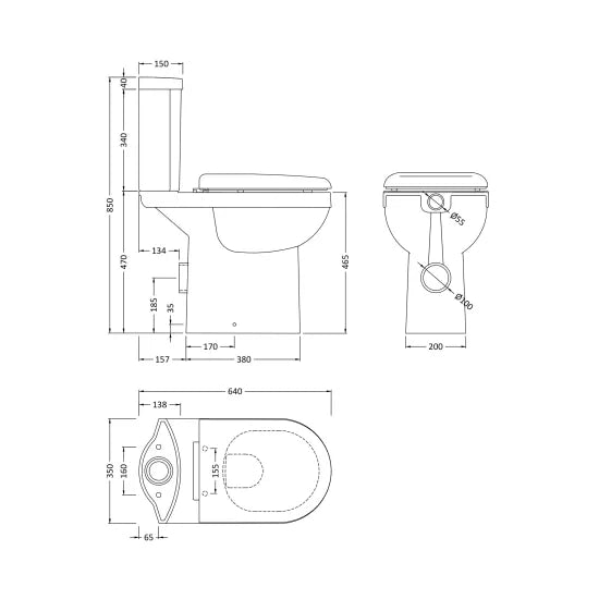 Arley Pro Biab Comfort Wall Hung Close Coupled Pan