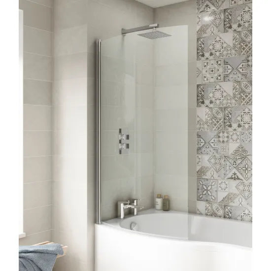 Synergy Vodas 6 Chrome B Shape Hinged Bath Screen