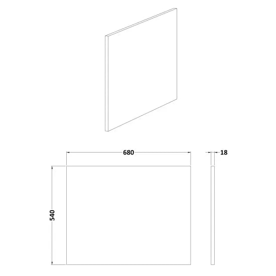 Halite 700mm L Shape End Bath Panel