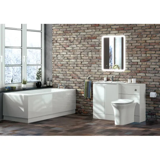 Halite 1600mm White Gloss Waterproof Front Bath Panel