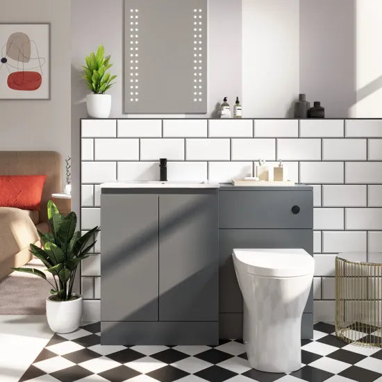 500mm Matt Grey Floor Standing WC Unit