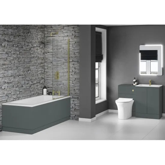 500mm Matt Grey Floor Standing WC Unit