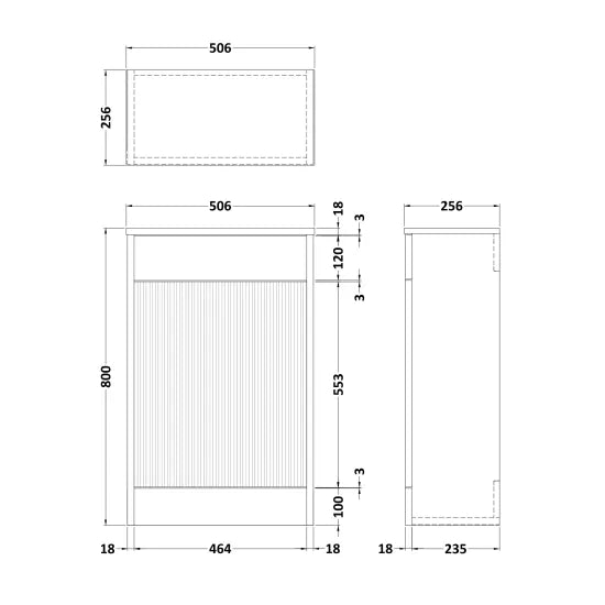 Halite Salona 500mm Satin White Floor Standing WC Unit