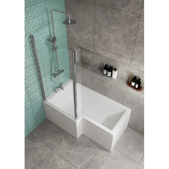 Arley Pro 1600mm L-Shaped Left-Hand Shower Bath & Side Panel