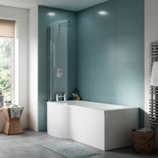 Arley 725mm Acrylic B-Shaped Shower Bath End Panel