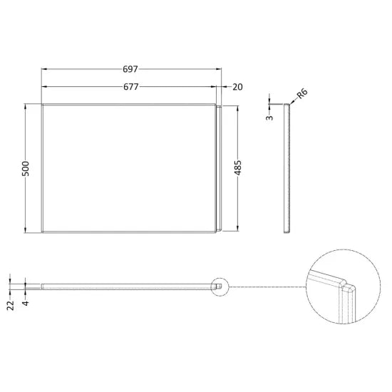 Arley 700mm Acrylic End Bath Panel