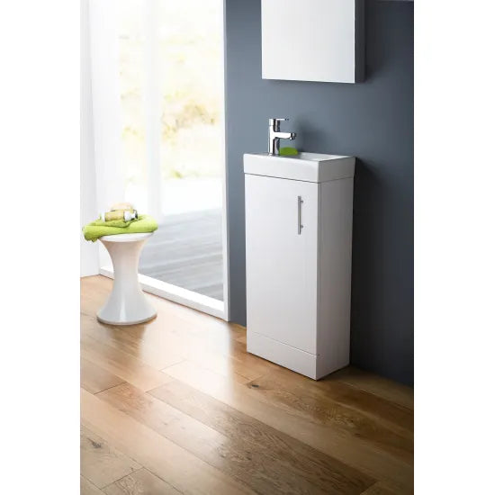 Arley Pro Kass Compact 400mm Gloss White Floor Standing Unit