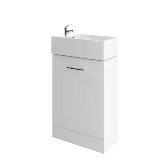 Arley Pro Kass 480mm Gloss White 1 Door Floor Standing Vanity Unit With Basin
