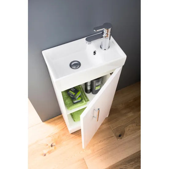 Arley Pro Kass 400mm Gloss White Wall Hung Basin With Unit