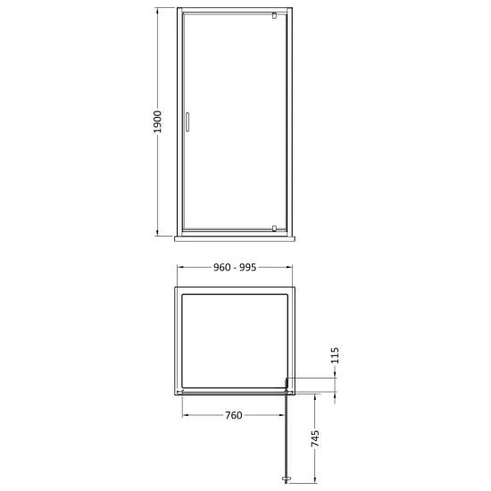 Arley Ralus 6 1000mm Pivot Door