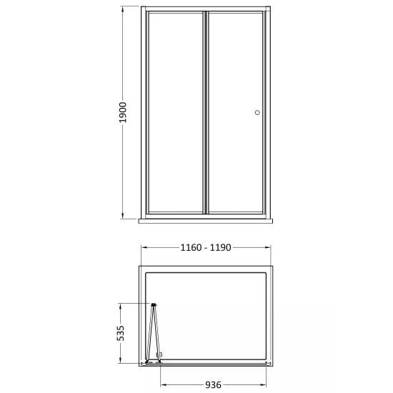 Arley Pro Ralus 6 1200mm Matt Black Bifold Door