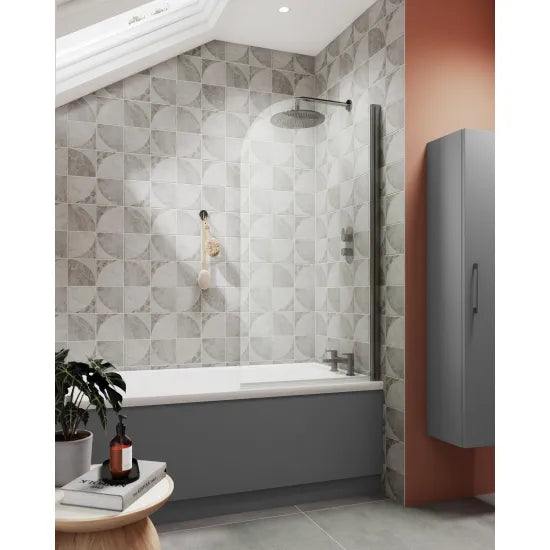 Synergy Vodas 6 Brushed Pewter Round Bath Screen