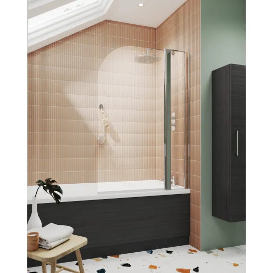 Synergy Vodas 6 Chrome Round Bath Screen With Fixed Panel