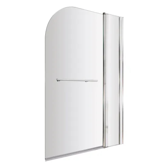Synergy Vodas 6 Chrome Round Bath Screen With Fixed Panel & Rail