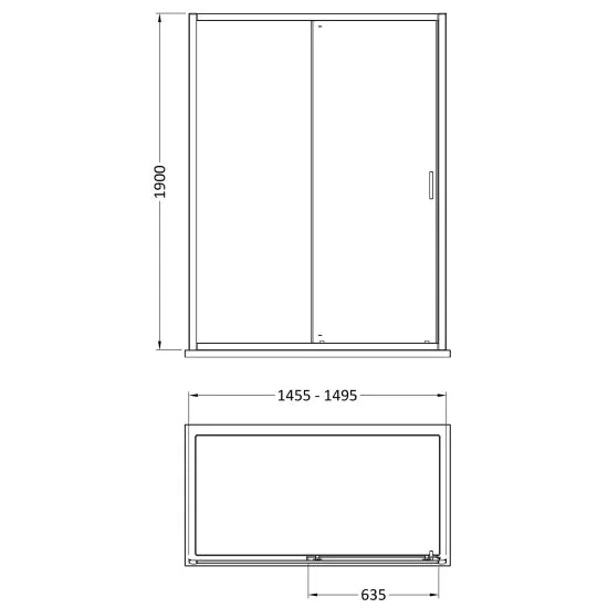 Arley Pro Ralus 6 1500mm  Single Sliding Door