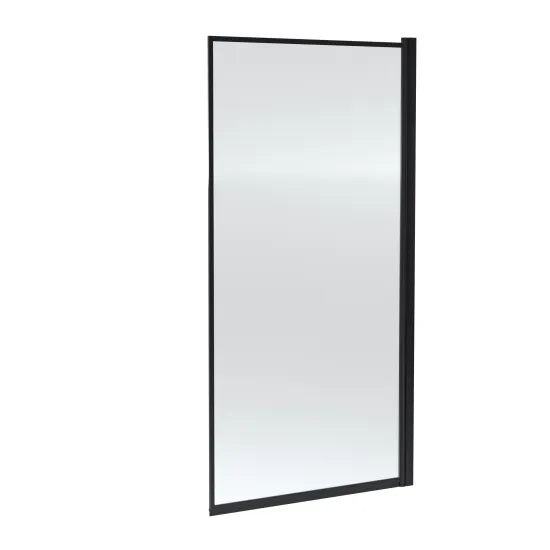 Synergy Vodas 6 Matt Black Square Hinged Bath Screen