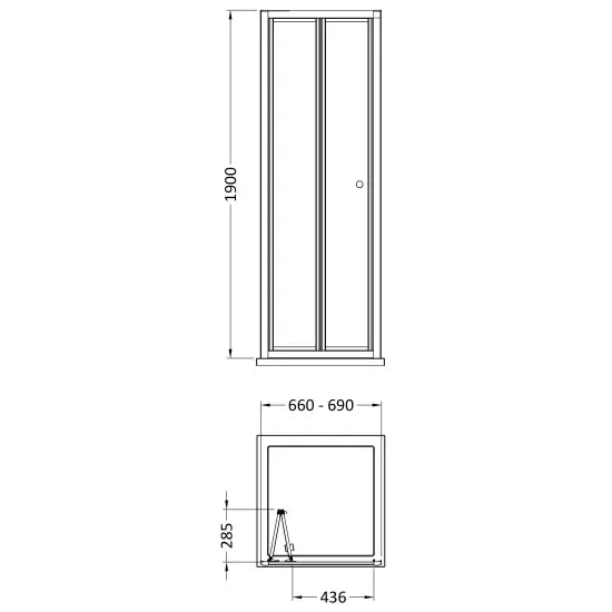 Arley Pro Ralus 6 700mm  Bifold Door