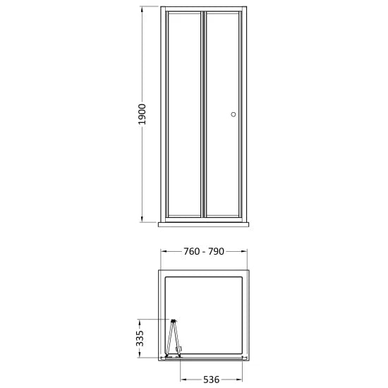 Arley Pro Ralus 6 800mm  Bifold Door